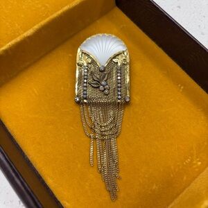 Vintage Marena Handarbeit Art Deco Fringe Pendant/Brooch